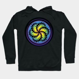 Double Six Sided Triskelion Crop Circle Hoodie